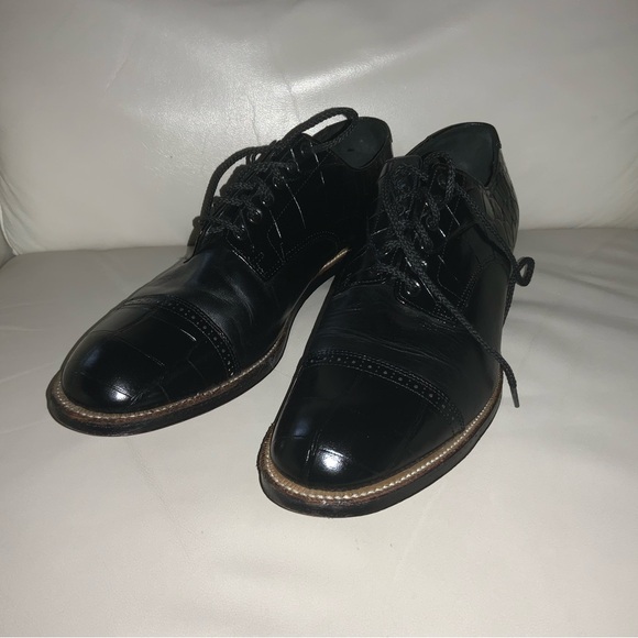 Vtg 60’S STACY ADAMS MADISON BISCUIT CAP TOE OXFORD DRESS SHOES. SZ. 10.5D. - Picture 1 of 8